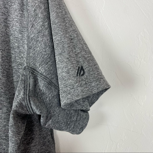 Eddie Bauer Shirt Knit Short Sleeve Tee Top Marled Heather‎ Gray Motion Athletic - Picture 3 of 7